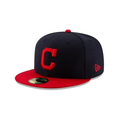 Cleveland Indians Gorra | New Era MLB Authentic Collection Home 59fifty Fitted Cap Mexico - Azules